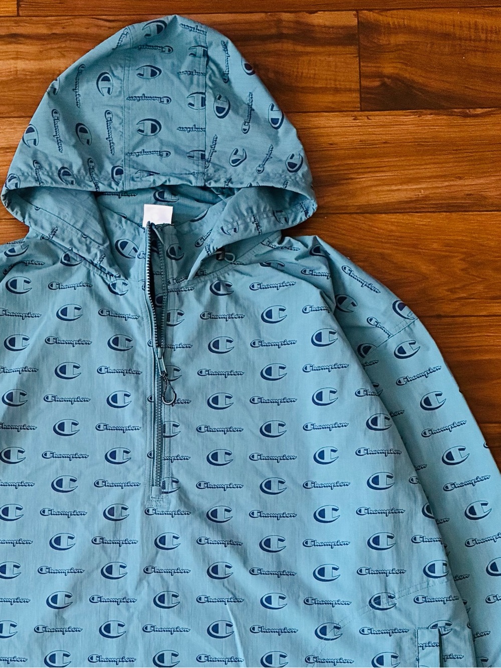 Champion Packable Turquoise Stadium Jacket Men’s Size 2XL Champion AOP